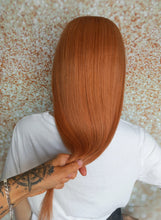 Load image into Gallery viewer, Ready to ship, Vibe U part wig, light auburn, 18 inches long, Medium size