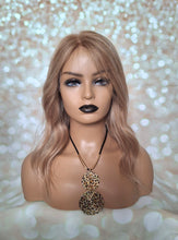 Load image into Gallery viewer, Ready to ship- Silk base lace front wig, medical, hair loss, high quality, realistic, light auburn brown, golden blonde, light blonde, Medium