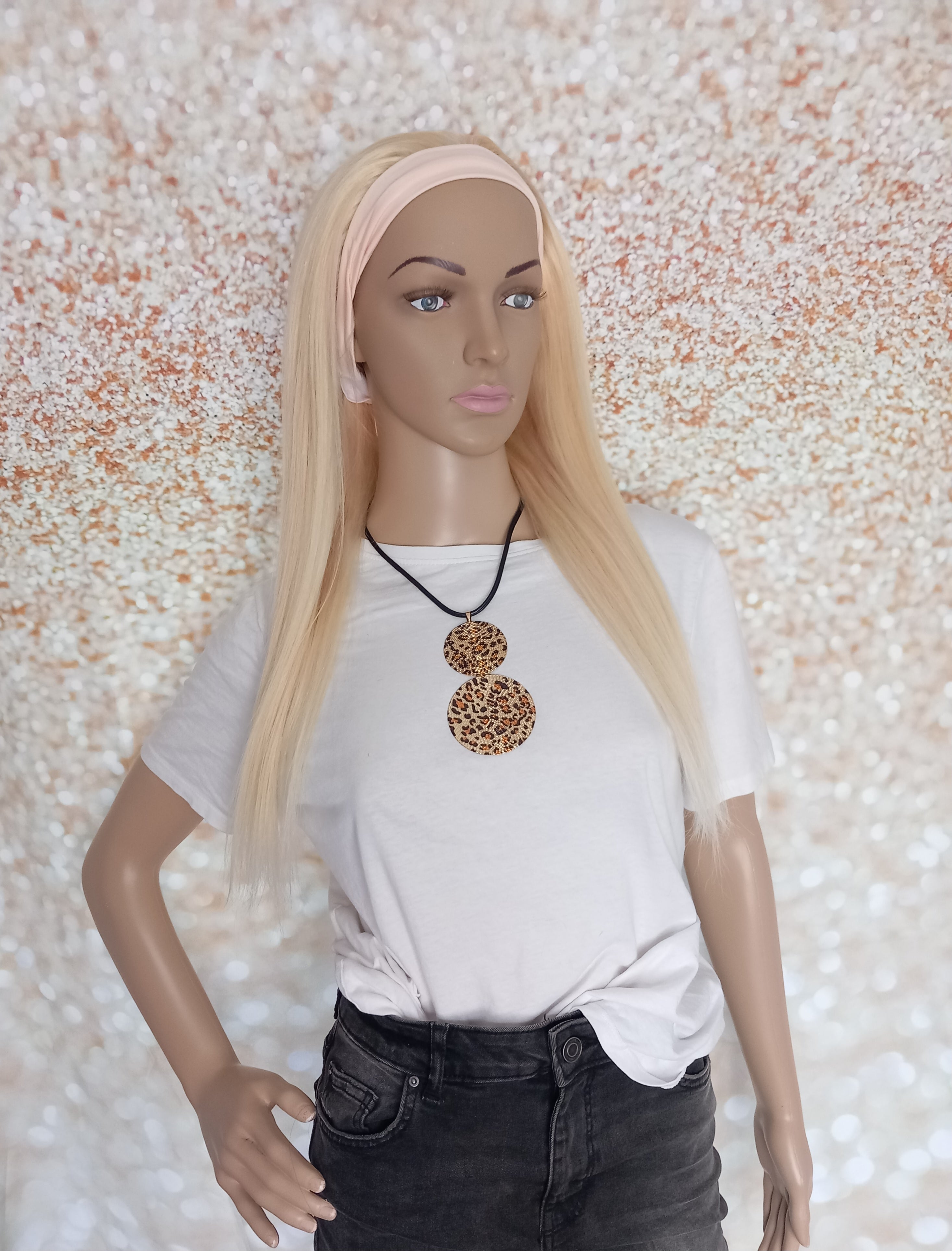 Khloe Headband wig, Human hair extension, choose shade, 16/18/20 inches long