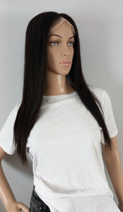 Immediate despatch- Silk base topper, virgin human hair, black 1b 20 inches long