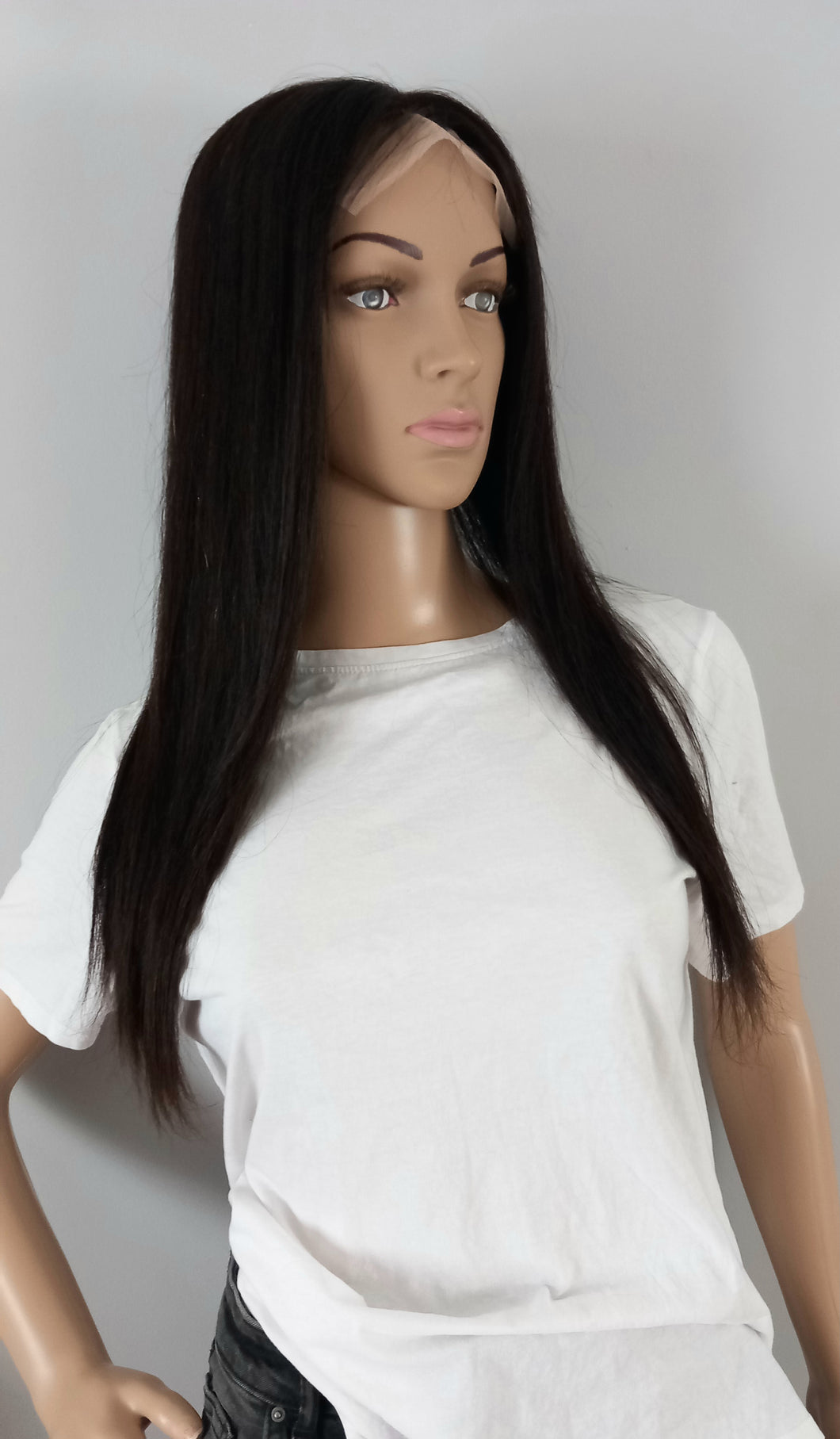 Immediate despatch- Silk base topper, virgin human hair, black 1b 20 inches long