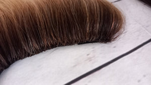 Immediate despatch- U part topper Deluxe #613 light blonde with #2 darkest brown root, 16 inches long