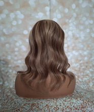 Load image into Gallery viewer, Ready to ship- U part topper 9/613,  ash brown light blonde clip in hair booster, volumiser, 16 inches long 6x6 inch
