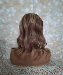 Ready to ship- U part topper 9/613,  ash brown light blonde clip in hair booster, volumiser, 16 inches long 6x6 inch