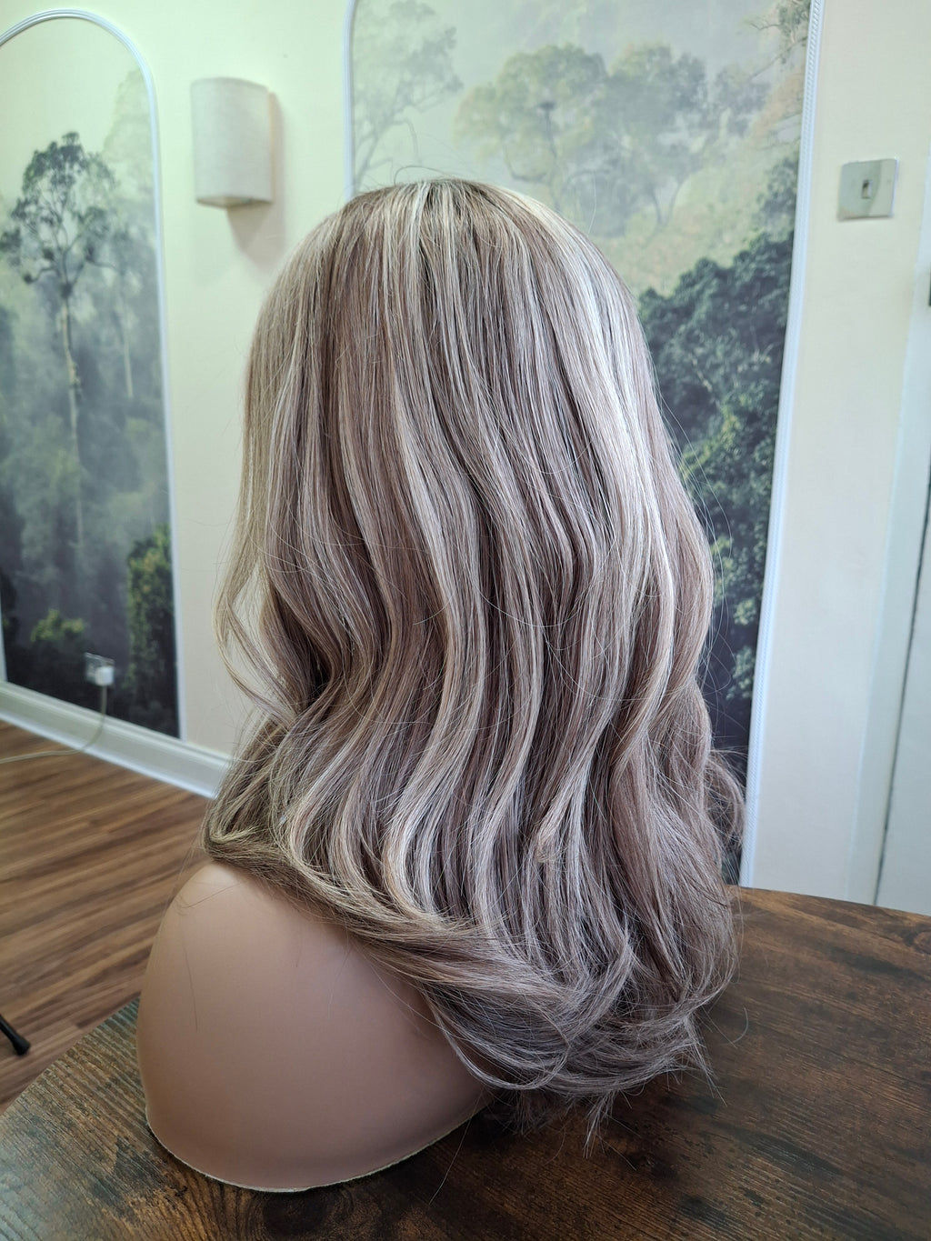 Ready to ship- Courtney lace top wig, medical, hair loss, high quality, realistic, ash and smoke, Medium