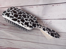 Load image into Gallery viewer, Animal print paddle brush for detangling Hair extensions and wigs
