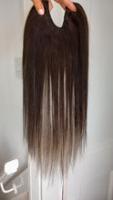 Load image into Gallery viewer, Immediate despatch- U part topper darkest brown, blonde balayage style 16 inches long 6x6 inch