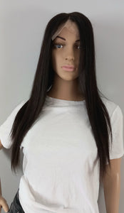 Immediate despatch- Silk base topper, virgin human hair, black 1b 20 inches long