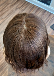 Ready to ship- Silk base lace front wig, medical, hair loss, high quality, realistic, dark brunette, Medium