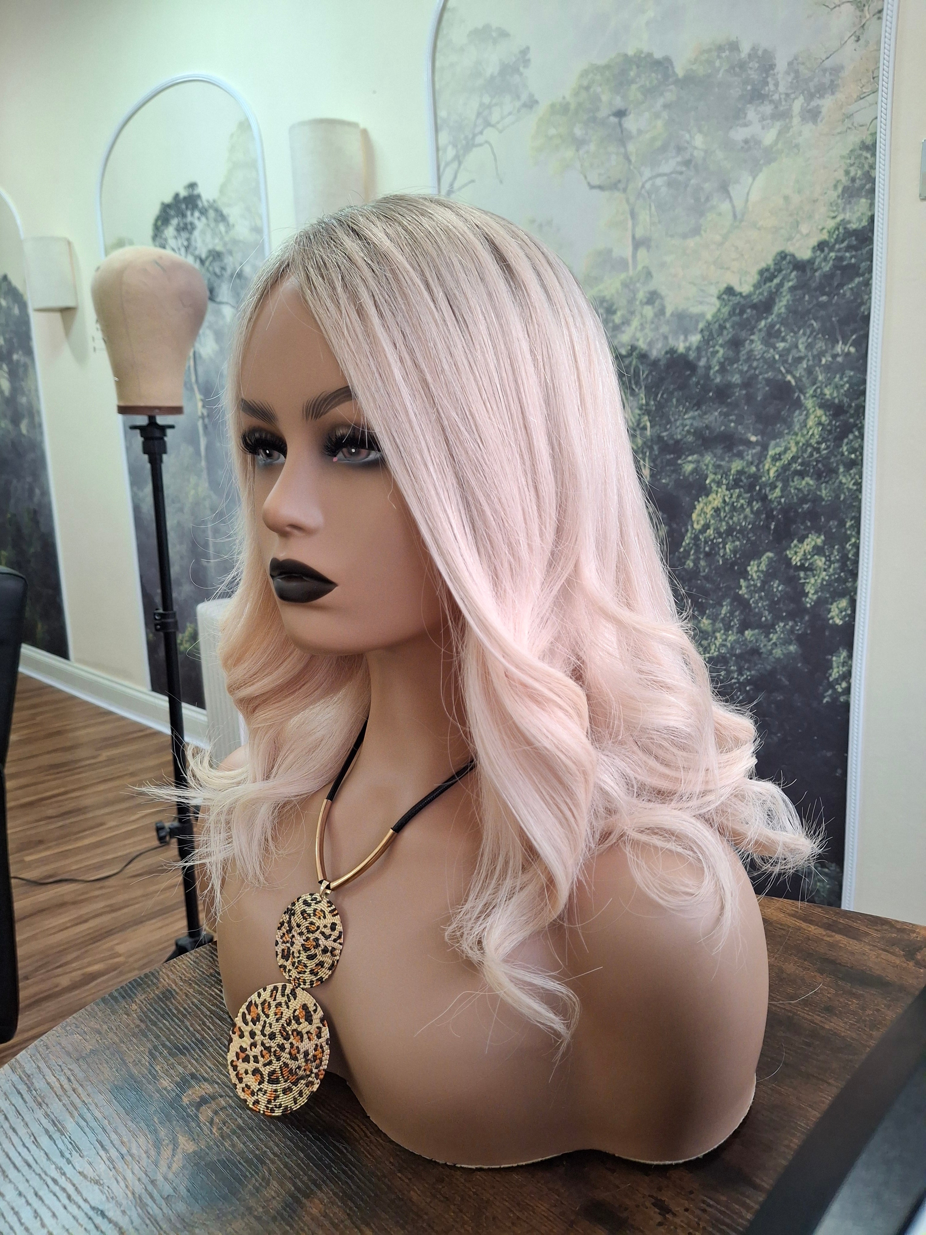 Ready to ship- Lila Silk base lace front wig, medical, hair loss, high quality, realistic, lightest blonde, Medium