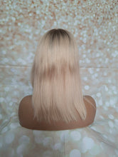 Load image into Gallery viewer, Ready to ship- Silk base lace front wig, medical, hair loss, high quality, realistic, lightest blonde, fringe, Medium