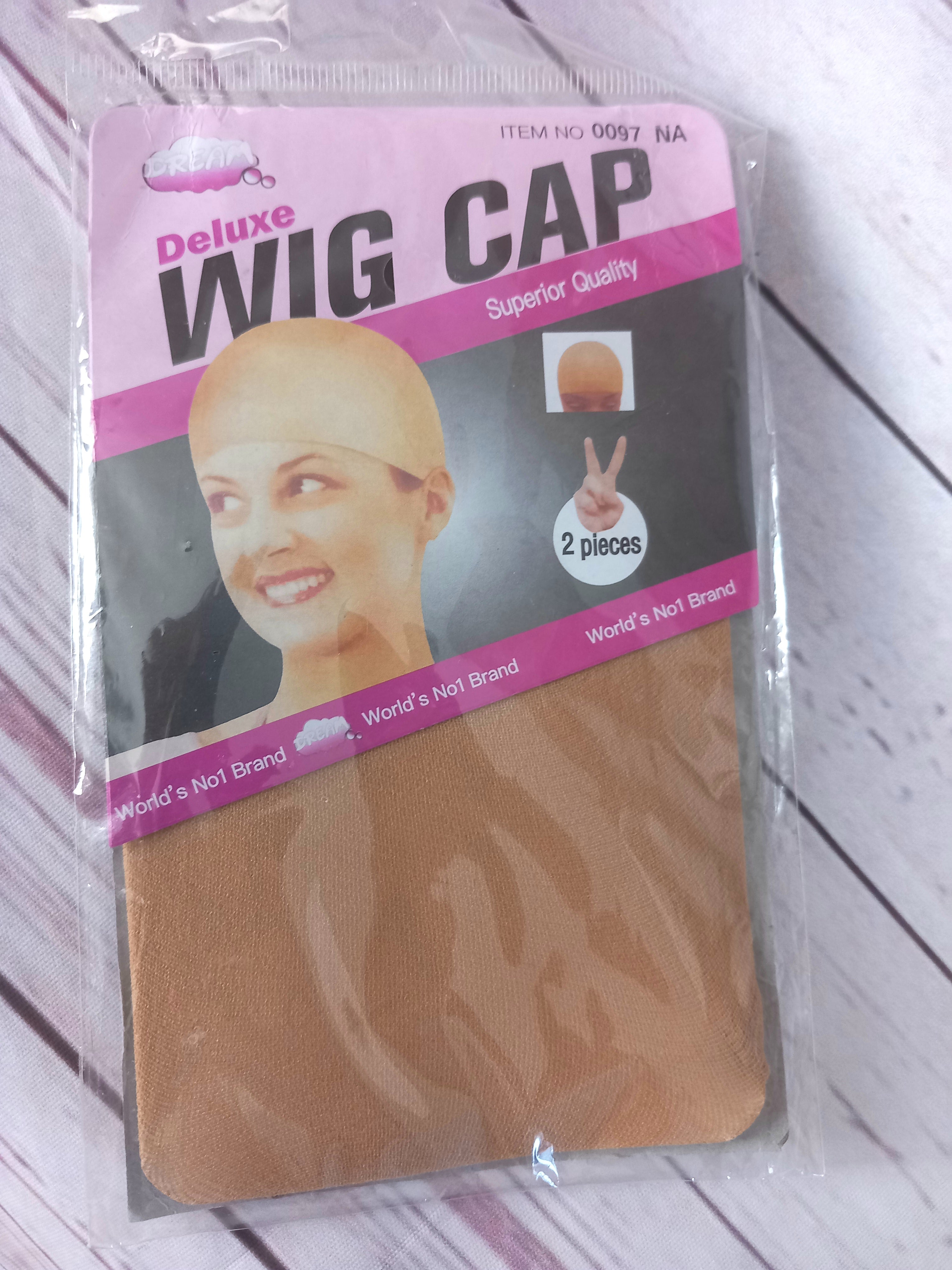 Stocking wig caps, pack of 2 stretch cap, beige,
