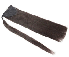 Load image into Gallery viewer, natural black wraparound human hair ponytail