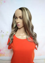 Load image into Gallery viewer, Prestige clip in U part human hair extension, ash brown light blonde