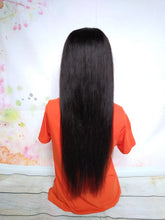 Load image into Gallery viewer, Human hair U part wig- #1b- natural black- 16/18/20/22 inches long
