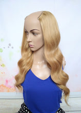 Load image into Gallery viewer, Prestige clip in U part human hair extension, ash blonde