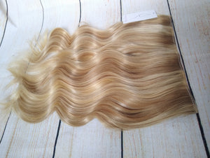 Human hair extension, one piece Premium clip in, choose shade, 16/18 inches long, 150g