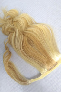 Wraparound ponytail extension, human remy hair, 100g, 16/18/20 inch