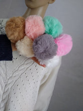 Load image into Gallery viewer, Immediate dispatch- large Faux fur pom pom hair bands, 8 colours