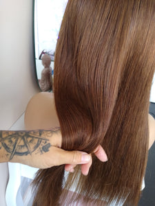 Clearance- Immediate despatch- Human hair wig, medium brown, lace closure, colour 6