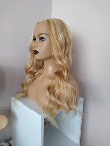 Human hair U part wig- #8/613- light brown/ light blonde- 16/18/20 inches long