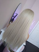 Load image into Gallery viewer, Human hair U part wig - #90- ice blonde- 16/18/22/24/26 inches long