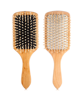 Immediate dispatch- Anti static hair extension paddle brush, wooden bristles