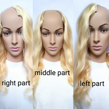 Load image into Gallery viewer, Prestige clip in U part human hair extension parting choice